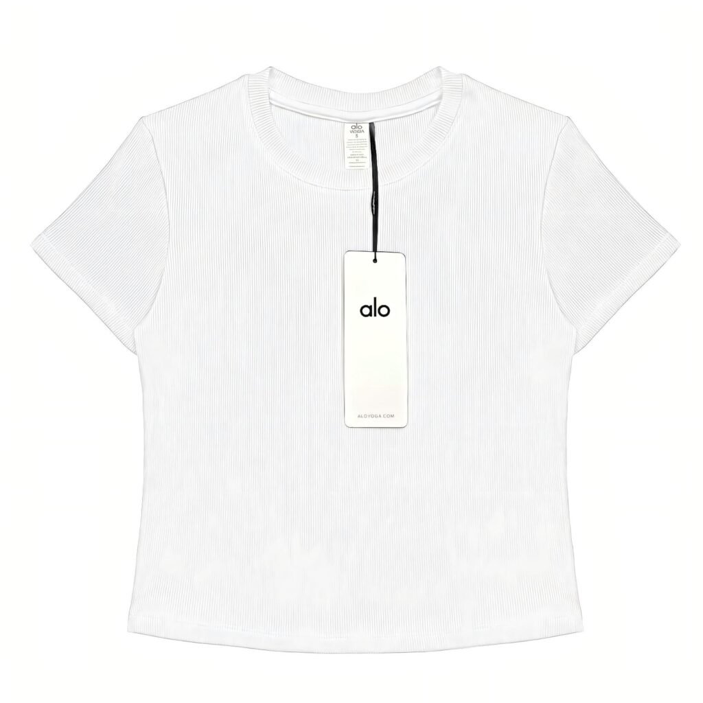 ALO YOGA-Ribbed Short/White