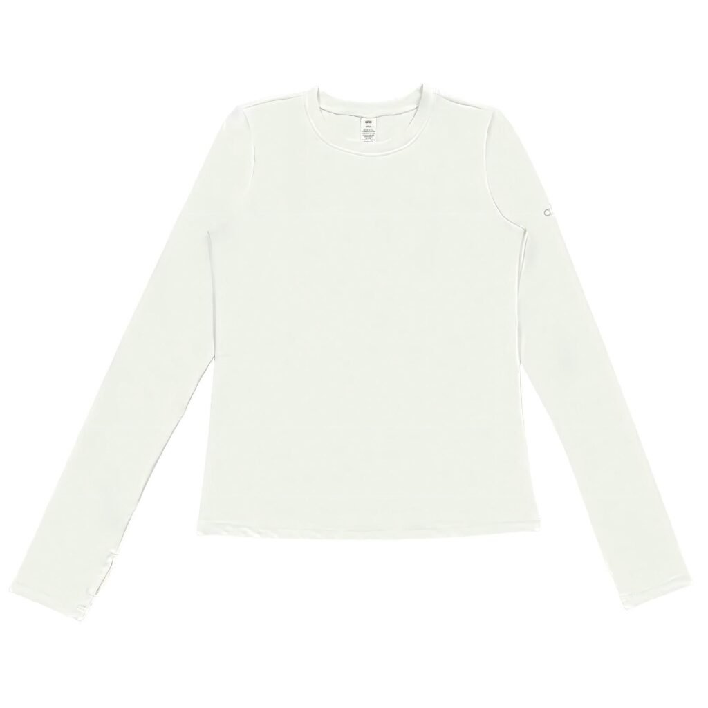 ALO YOGA-Athletic Long Sleeve Top/White