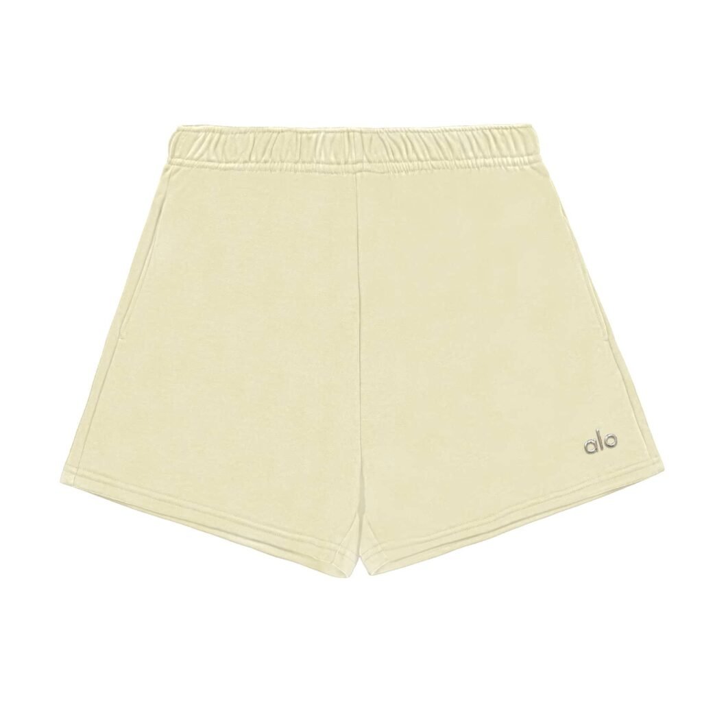 ALO YOGA-Cotton Shorts/Beige-Apricot
