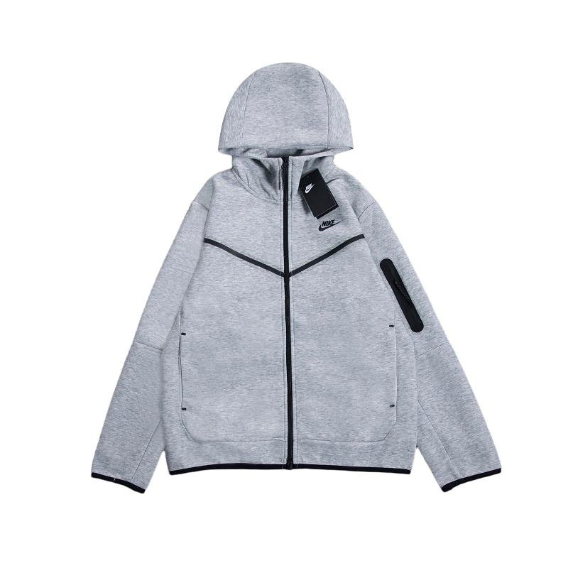 Men's fleece hoodie Nike Tech Fleece Full-Zip Windrunner/Light Grey